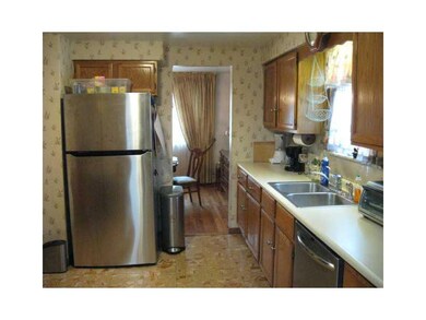Kitchen. Kitchen with new stainless steel refriger