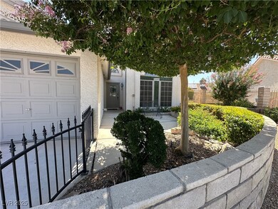 Property entrance with a garage