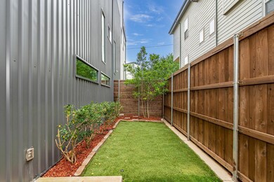 Private fenced backyard.