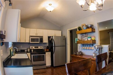 View of the kitchen.