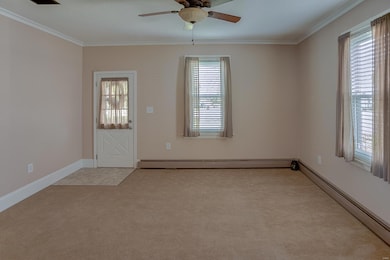 front entry and living room