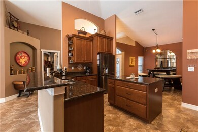 Custom Classic Maple Cafe Cabinets w/Crown, Granit