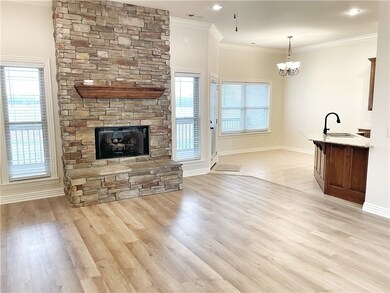 Large living room open to kitchen