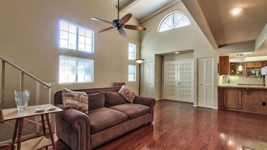 Living Room with Vaulted Ceiling