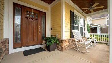 Lovely front porch ... handsome custom wood front