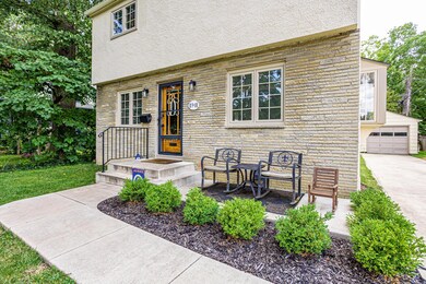 Newer concrete and landscaping