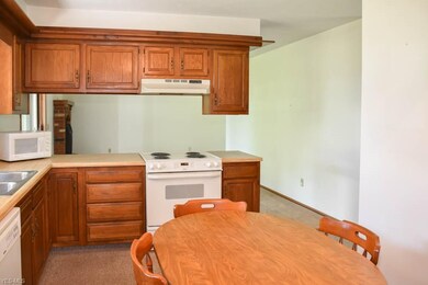 Fully applianced kitchen.