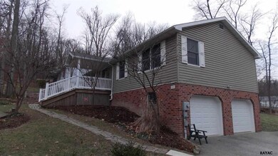 Side view with Large 2 Car Garage