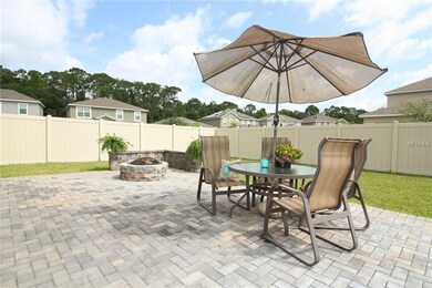 Paver patio with firepit