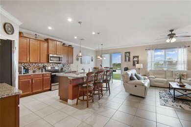 Open concept with slider to the backyard