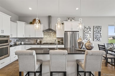 ourmet ktchen featuring stainless steel appliances, marble backsplash, quartz countertops, soft close cabinets/drawers, roll-out shelving, lazy susan, island, and gas stove.