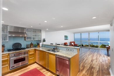 Gorgeous chef's kitchen with sweeping ocean views