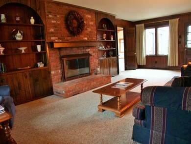 Family Room with front and back Windows