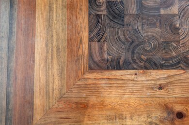 Exquisite handcrafted flooring in the dining room,