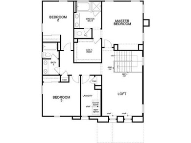 2nd floor has spacious bedrooms and a loft