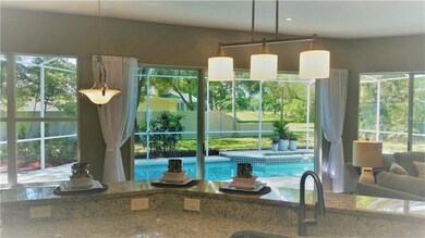 VIEW FROM KITCHEN AND FAMILY ROOM