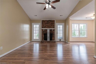 New laminate flooring in living and entry