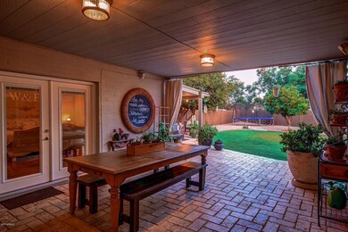 Twilight Back Patio Dining