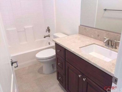 2nd full bathroom with recycled marble counter top