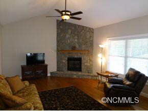 Living Room w/Stone Fireplace