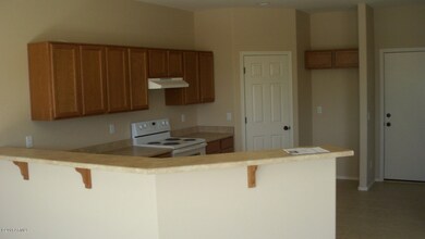 Kitchen view with island