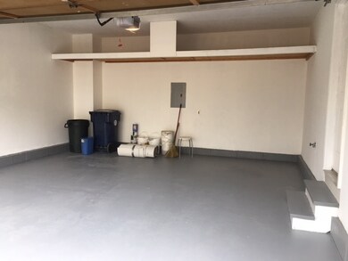 Garage with new painted floor