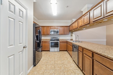 The large kitchen provides plenty of counter space