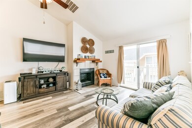 The unit features a fireplace for those crisp Autu