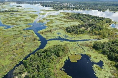 overhead view of lake