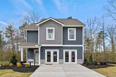 Front facade with a porch