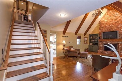 Hardwood floors and staircase