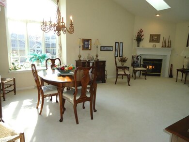 The dining room flows easily into the huge great r
