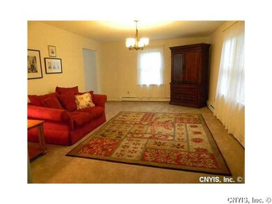 Living Room. Large living room with carpet on floo