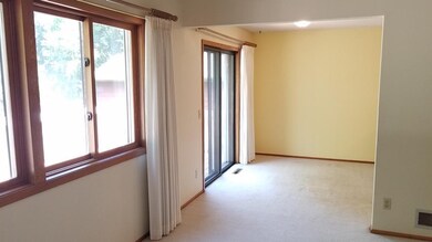 Dining room as seen from living room. Patio door l