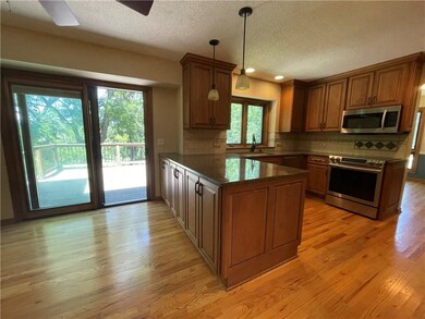 Kitchen wooded views