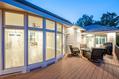 composite decking with new rail on rear