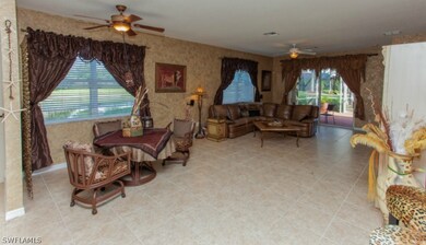 Large, spacious living room/dining room area with