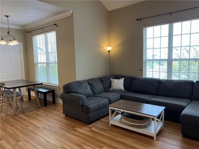 Living room featuring light hardwood / wood-style