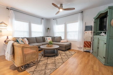 This cozy living room features a large sectional s