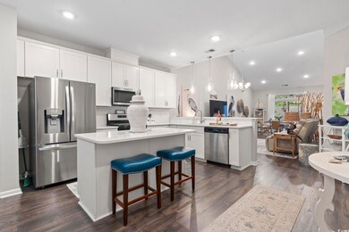 Kitchen with appliances with stainless steel finis