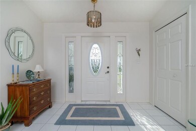 Wide front entry with coat closet