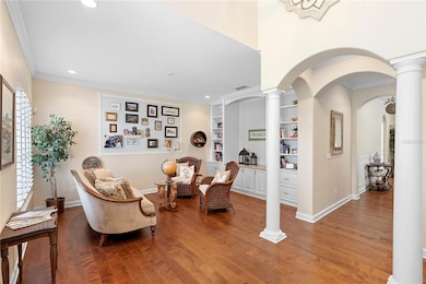 Formal Living or FLEX space with built in shelving and storage