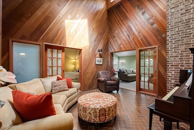 This  room is currently set up as a music room,  C