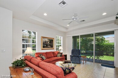 Bright, Airy, Living Room with Trey Ceiling, Slide