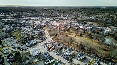 Aerial View showing close proximity to Wilcox Park and business district of Historic Downtown Westerly