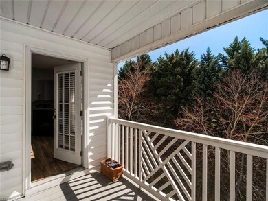 The patio area offers great space for some chairs and it also offers a storage closet.