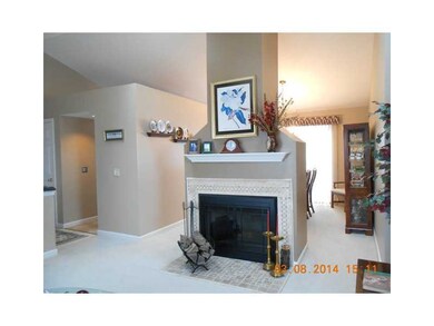 Living Room. with wood burning fireplace