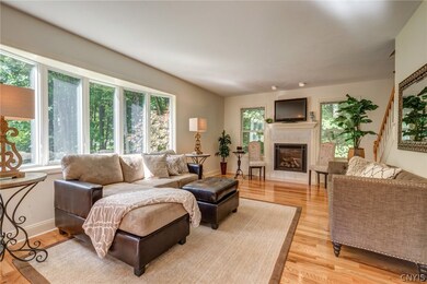 New hardwood floors run through the living room