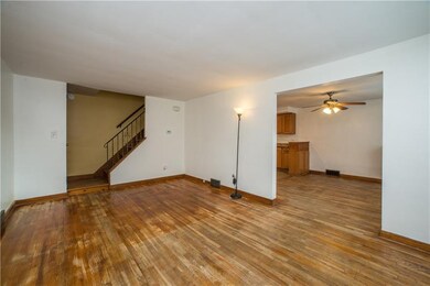 Great open flow from family room to dining to kitchen