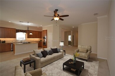 Virtually Staged Great Room Kitchen Combo